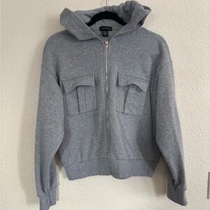 Love Mood Heather Gray Hoodie with Pockets